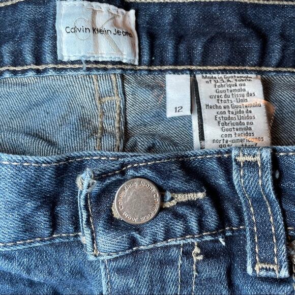 CALVIN KLEIN ICONIC STRAIGHT CUT BLUE JEANS 12 - Picture 6 of 7